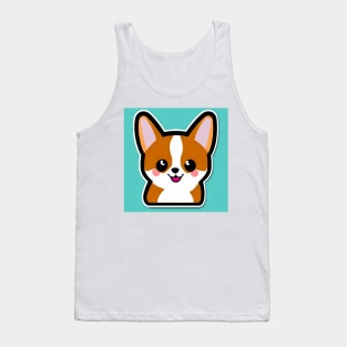 Cute Dog Puppy Art 4 (Corgi puppy) Tank Top